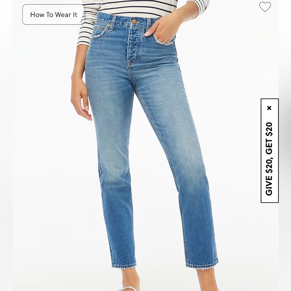 J Crew Womens Size 27 High-Rise Straight Jean {Premium Edition}